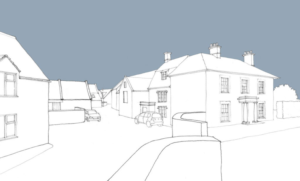 Architectural concept drawings of Biddestone Farm in Wiltshire