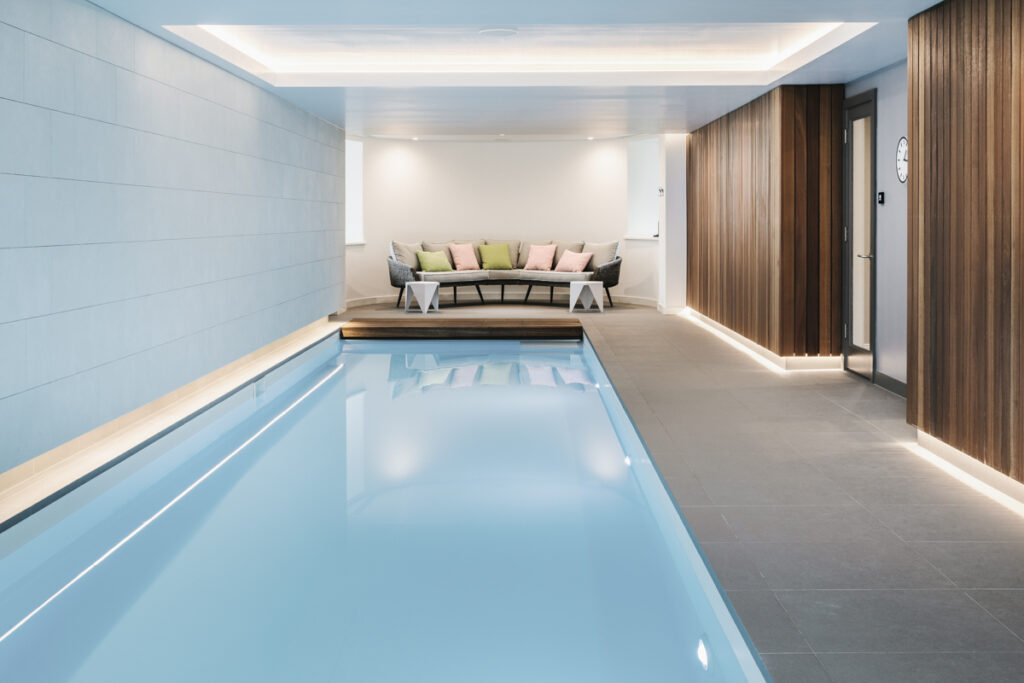 The swimming pool at Clifton Villa in Bristol