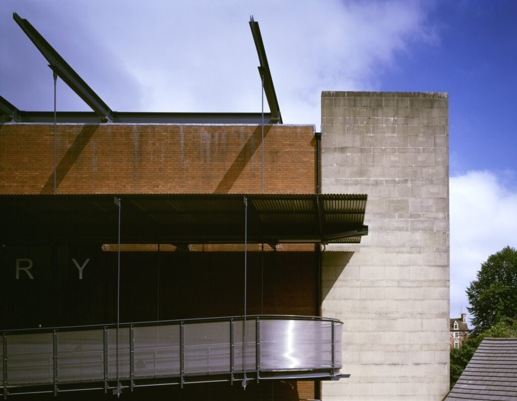 Detail of the accessible entrance to the children's  library in Bristol