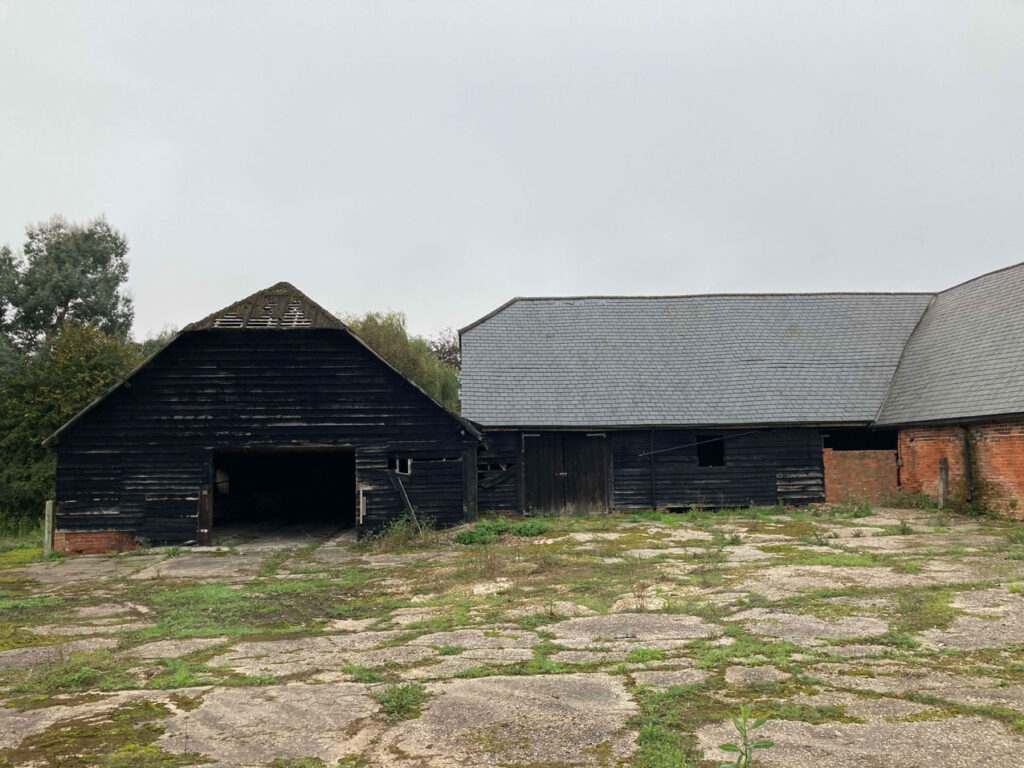Former farmyard at Englebrook, West Berkshire
