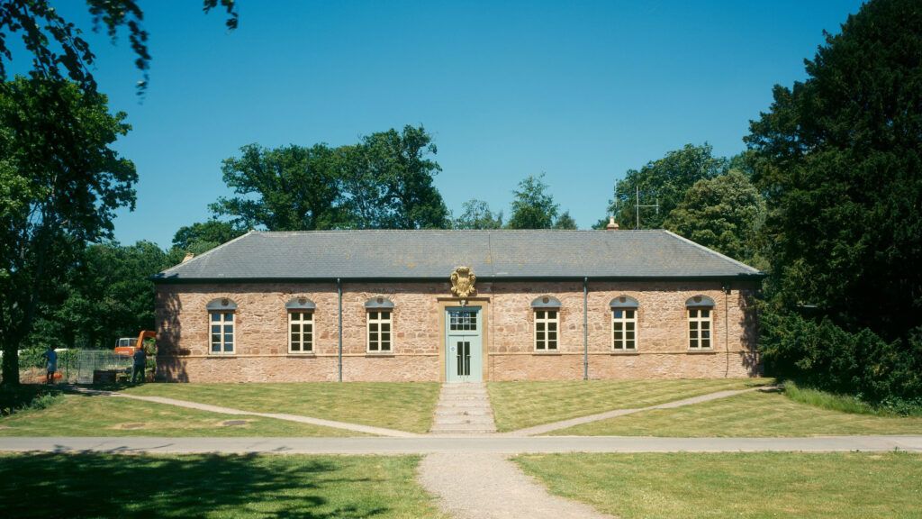 The front facade at Hestercombe visitor centre, Taunton
