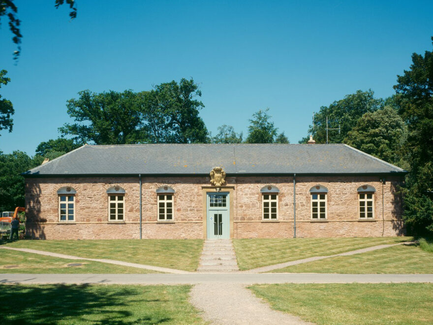 The front facade at Hestercombe visitor centre, Taunton