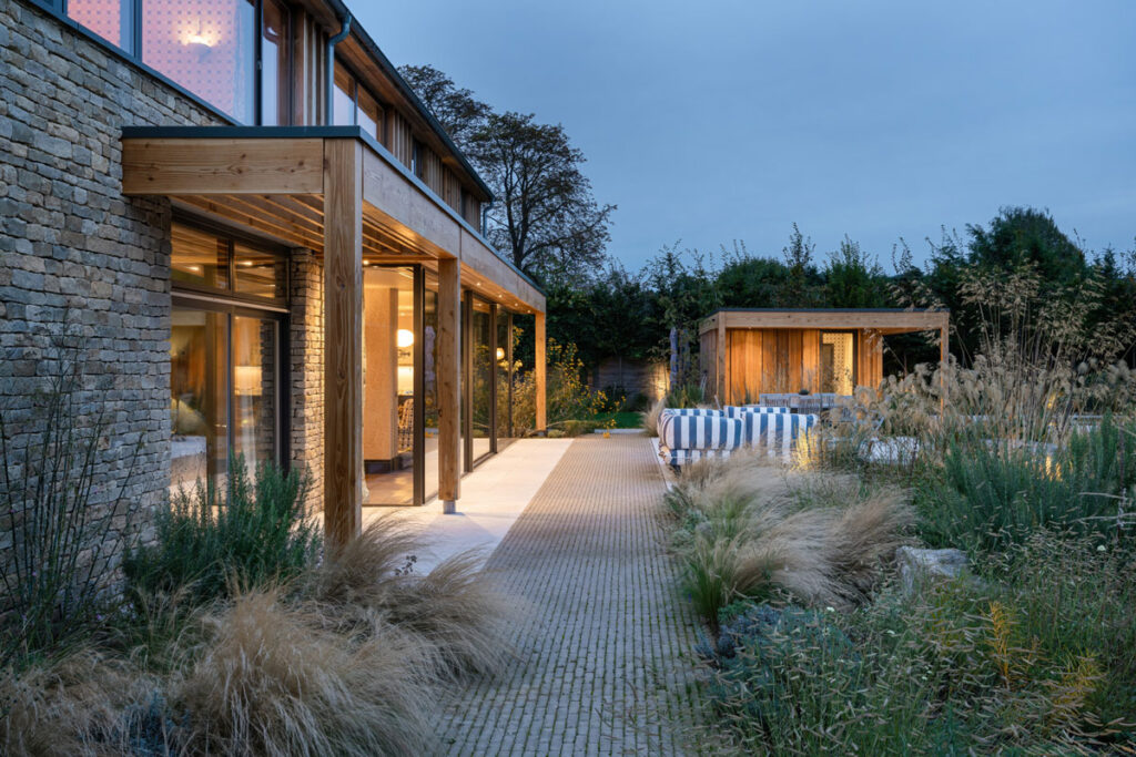 Early evening view of Park House in Cheltenham