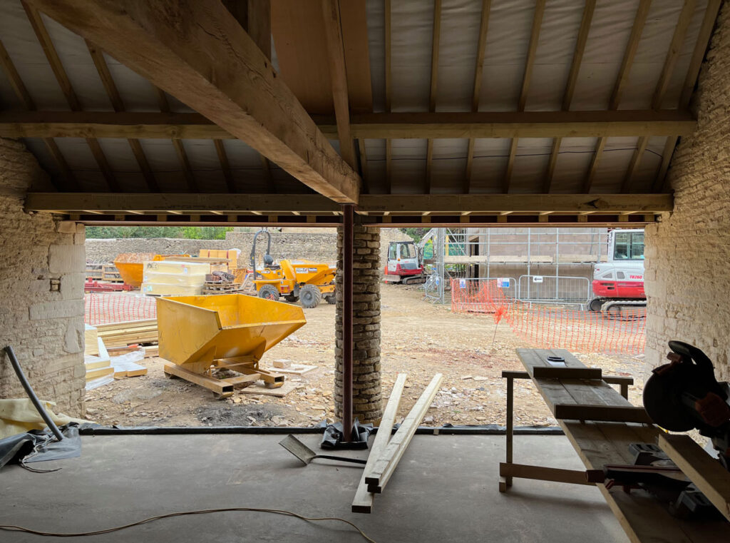 Work in progress at The Farmyard in Grittleton, Wiltshire