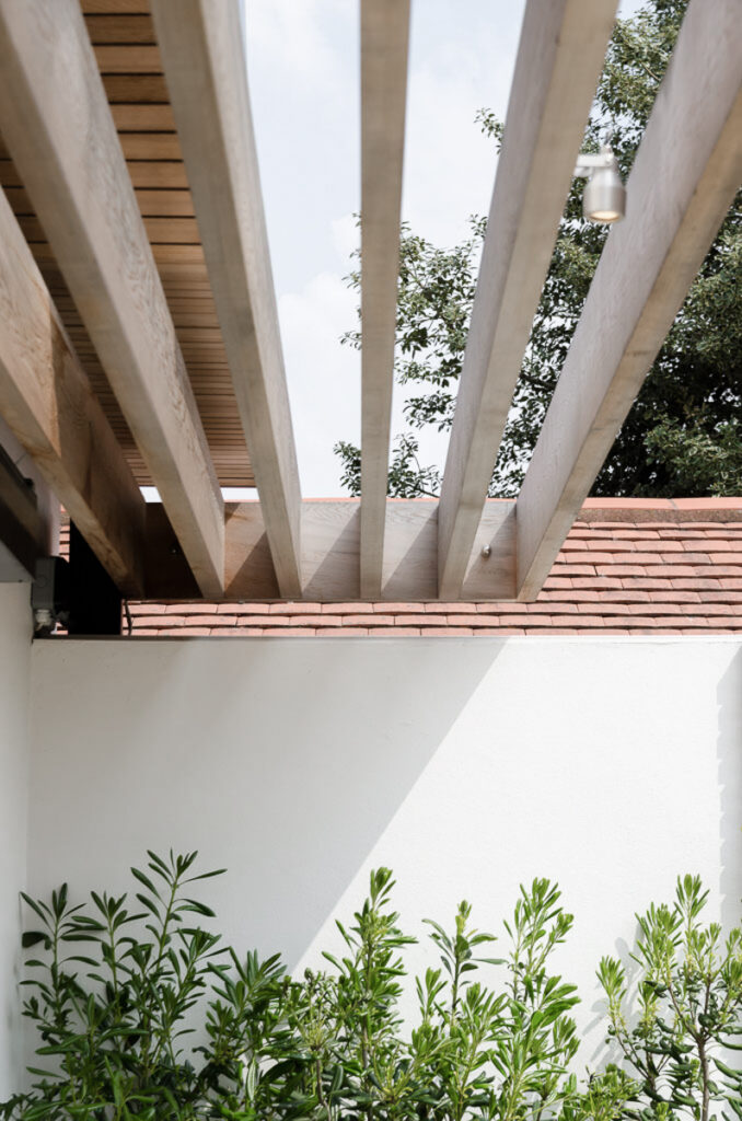 View of an exterior roof detail at Stoke House in Bristol 